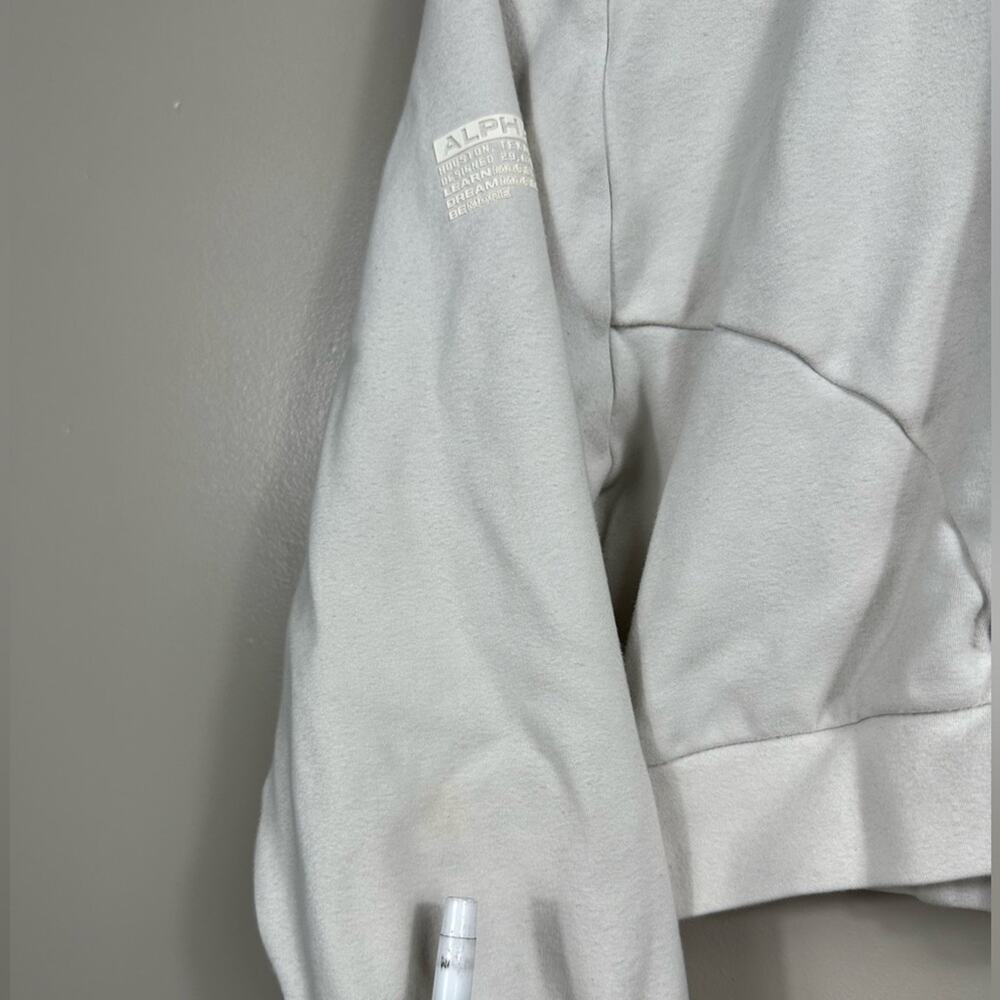 Alphalete Identity Pro Crop Hoodie - Ivory White Size Small - Picture 5 of 5